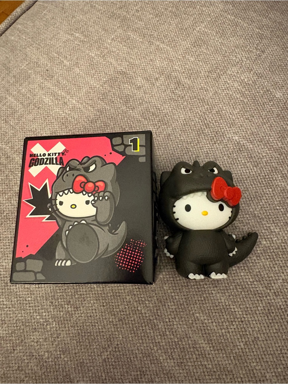 Hello Kitty Black & Red Godzilla Costume Figure by Hello Kitty